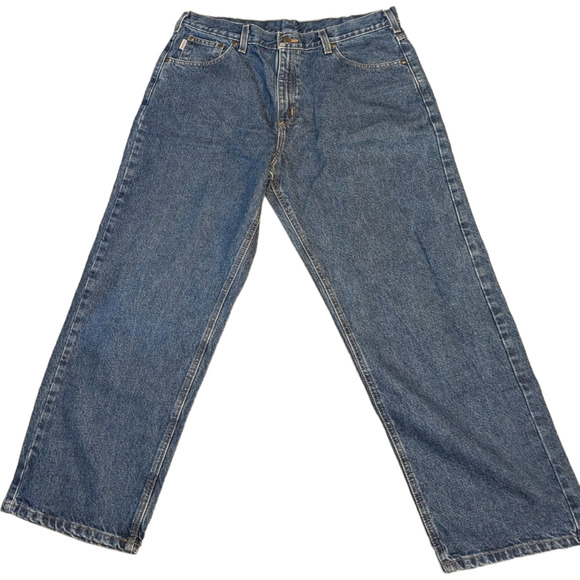 CARHARTT Loose Fit Denim Straight Leg Jeans Men's Size 38X30 - Picture 1 of 8